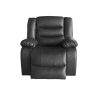 Single Seater Recliner Sofa Chair In Faux Leather Lounge Couch Armchair in Black