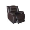 Single Seater Recliner Sofa Chair In Faux Leather Lounge Couch Armchair in Brown