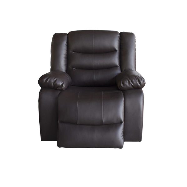 Single Seater Recliner Sofa Chair In Faux Leather Lounge Couch Armchair in Brown