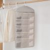 Double Sided Hanging Storage Bag Underwear Bra Socks Mesh Pocket Hanger Home Organiser