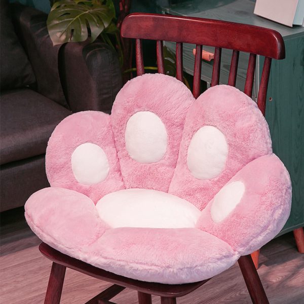 Pink Paw Shape Cushion Warm Lazy Sofa Decorative Pillow Backseat Plush Mat Home Decor