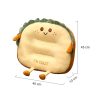 2X Cute Face Toast Bread Cushion Stuffed Car Seat Plush Cartoon Back Support Pillow Home Decor