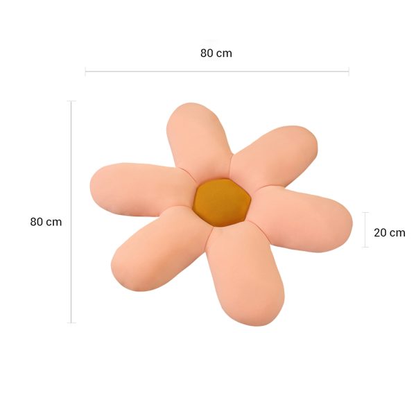 2X Pink Daisy Flower Shape Cushion Soft Leaning Bedside Pad Floor Plush Pillow Home Decor