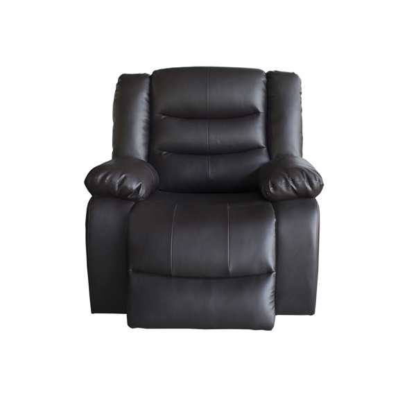 3+1+1 Seater Recliner Sofa In Faux Leather Lounge Couch in Brown