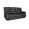 3+2+1 Seater Recliner Sofa In Faux Leather Lounge Couch in Black