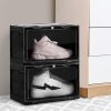 Premium Sneaker Display Case Shoe Storage Box Clear Plastic Magnetic Stackable