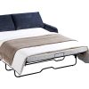 Multifunctional 3 Seater Sofa Bed Fabric Upholstery Wooden Structure