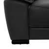 Townsend Lounge Set Luxurious 7 Seater Bonded Leather Corner Sofa Living Room Couch in Black with Chaise