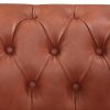 Prunedale Brown Sofa Lounge Chesterfireld Style Button Tufted in Faux Leather – 1 Seater