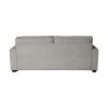 3 Seater Sofa Set Polyester Fabric Multilayer Two Pillows Attached Individual Pocket Spring
