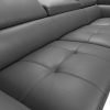 5 Seater Lounge Set Grey Colour Leatherette Corner Sofa for Living Room Couch with Chaise