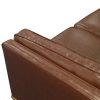 Hinesville Faux Sofa Brown Lounge Set for Living Room Couch with Wooden Frame – 1 Seater