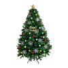 Christmas Tree Kit Xmas Decorations Colorful Plastic Ball Baubles with LED Light – 2.1 M