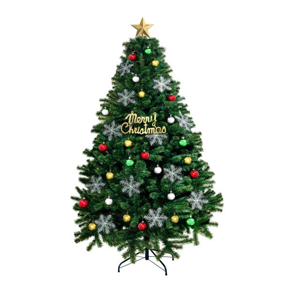 Christmas Tree Kit Xmas Decorations Colorful Plastic Ball Baubles with LED Light