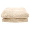 Laura Hill 600GSM Faux Mink Blanket Double-Sided Queen Size – Beige