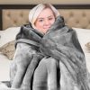 Laura Hill 600GSM Faux Mink Blanket Double-Sided Queen Size – Silver