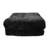 Laura Hill Faux Mink Blanket 800GSM Heavy Double-Sided – Black