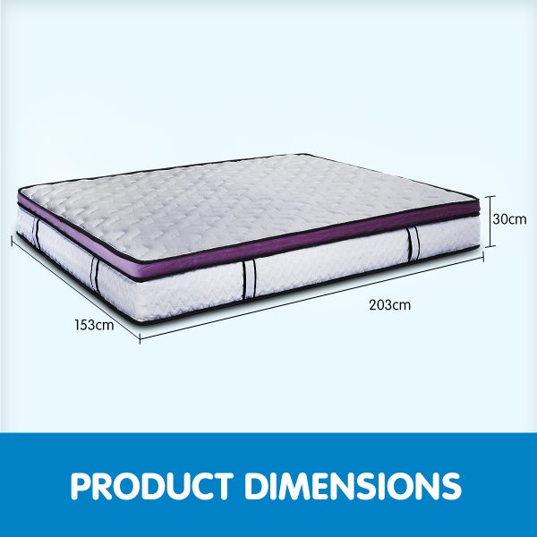 Laura Hill Euro Top Spring Pocket Mattress Queen – 30cm