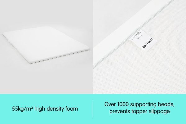 Laura Hill High Density Mattress foam Topper – DOUBLE, 5 cm