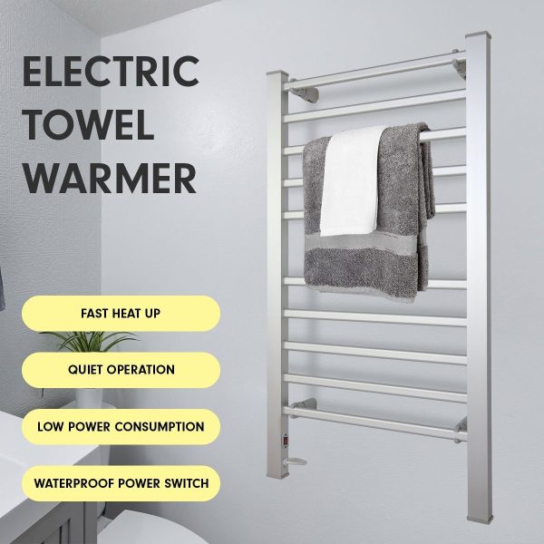Pronti Heated Towel Rack Electric Towel Rails 160Watt with Timer