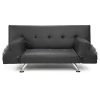 Northfleet 3 Seater Faux Leather Sofa Bed Lounge – Grey