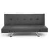 Northfleet 3 Seater Faux Leather Sofa Bed Lounge – Grey