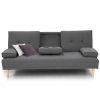 Pascagoula Linen Fabric Sofa Bed Lounge – Dark Grey