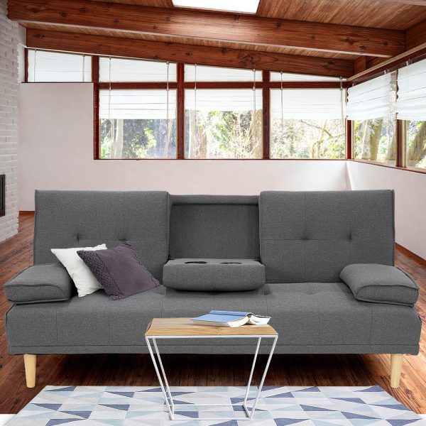 Pascagoula Linen Fabric Sofa Bed Lounge