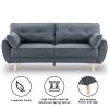 Troutdale 3 Seater Modular Linen Fabric Sofa Bed Couch Futon – Dark Grey