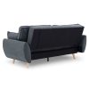 Troutdale 3 Seater Modular Linen Fabric Sofa Bed Couch Futon – Dark Grey