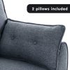 Troutdale 3 Seater Modular Linen Fabric Sofa Bed Couch Futon – Dark Grey