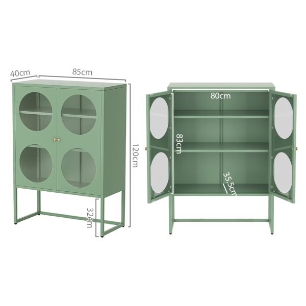 Buffet Sideboard Metal Cabinet – ELLA Green