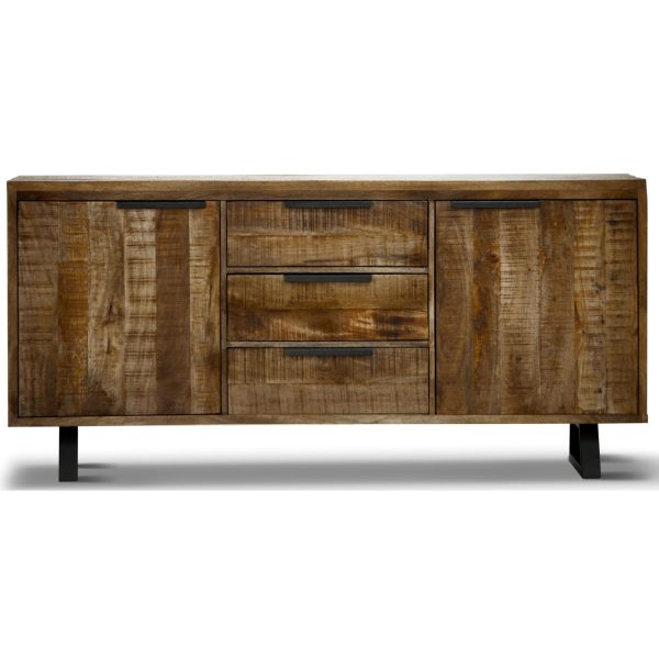 Begonia Buffet Sideboard Table 170cm 2 Door 3 Drawer Mango Wood Unique Furniture