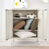 Buffet Sideboard Locker Metal Storage Cabinet – SWEETHEART – White