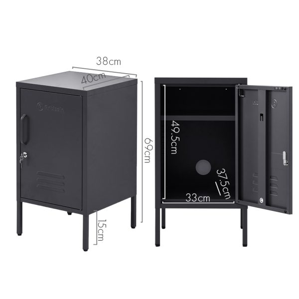 Metal Locker Storage Shelf Filing Cabinet Cupboard Bedside Table