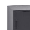 Metal Locker Storage Shelf Filing Cabinet Cupboard Bedside Table – Black