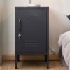 Metal Locker Storage Shelf Filing Cabinet Cupboard Bedside Table – Black