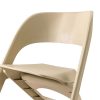 Set of 4 Dining Chairs Office Cafe Lounge Seat Stackable Plastic Leisure Chairs – Beige