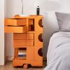 Horley Bedside Table Side Tables Nightstand Organizer Replica Boby Trolley 5Tier – Orange