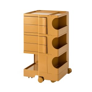 Horley Bedside Table Side Tables Nightstand Organizer Replica Boby Trolley 5Tier – Yellow