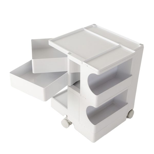 Harrisonburg Replica Boby Trolley Storage 3 Tier Drawer Cart Shelf Mobile – White