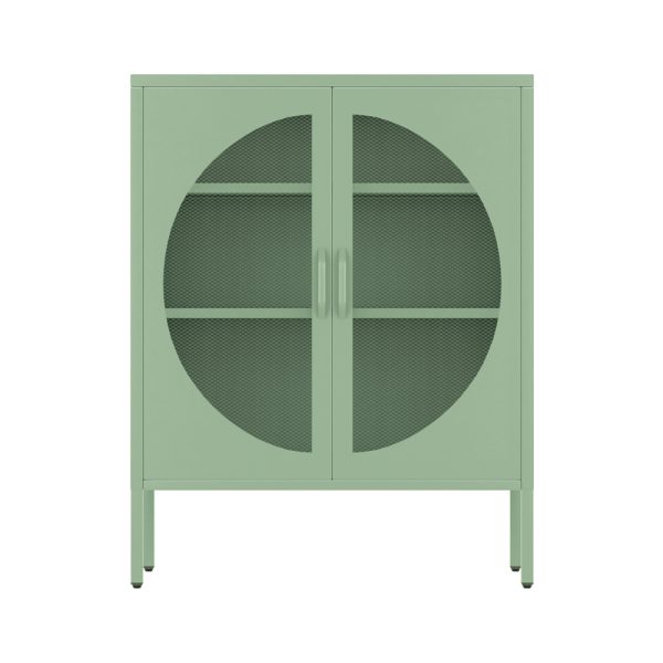 Buffet Sideboard Metal Cabinet – ELSA Green