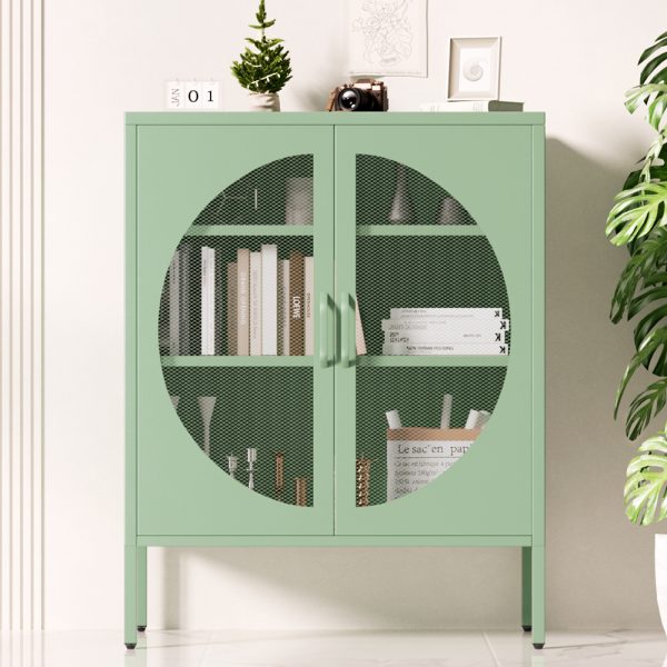 Buffet Sideboard Metal Cabinet – ELSA Green