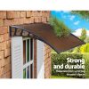 Window Door Awning Door Canopy Outdoor Patio Sun Shield DIY – 1.5×4 m, Brown and Black