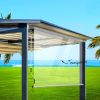 Outdoor Blind Roll Down Awning Canopy Shade Retractable Window – 1.2×2.4 m