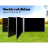 Side Awning Outdoor Blinds Sun Shade Retractable Screen BK – 2×6 m, Black