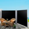 Side Awning Outdoor Blinds Sun Shade Retractable Screen BK – 2×6 m, Black