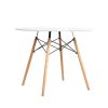 Dining Table 4 Seater Round Replica DSW Eiffel Kitchen Timber White – 90×73 cm