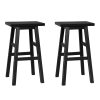 Artissf Beech Wood Bar Stools – Black, 2