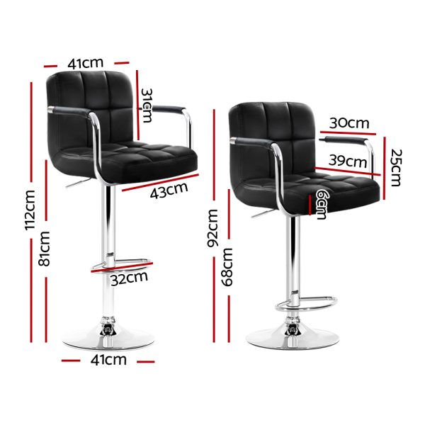 Bar Stools Gas lift Swivel Armrests